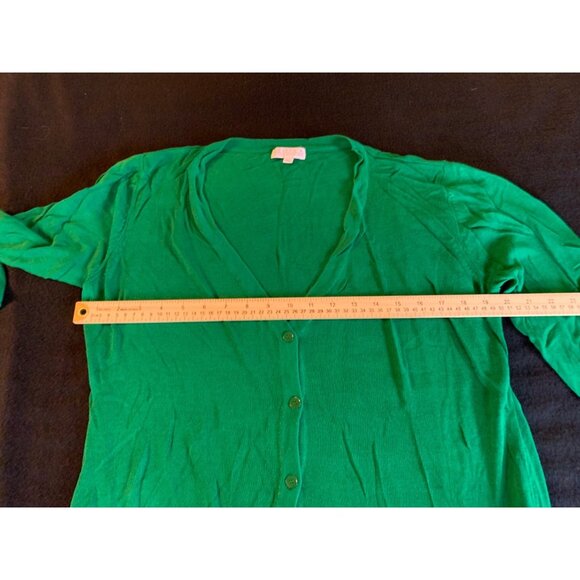 Joseph A Womens Size XLarge Green Cardigan Sweater Rayon with Pockets - Picture 6 of 9